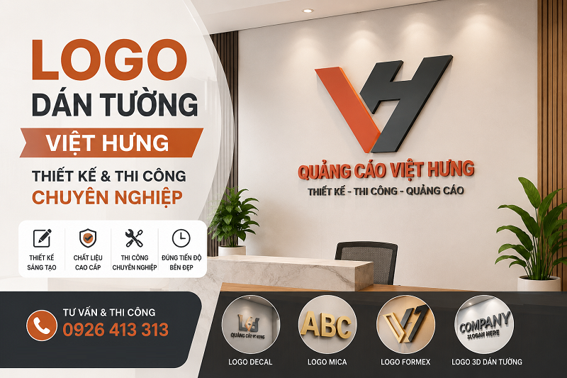 Logo Dán Tường Đẹp – Thiết Kế & Thi Công Chuyên Nghiệp