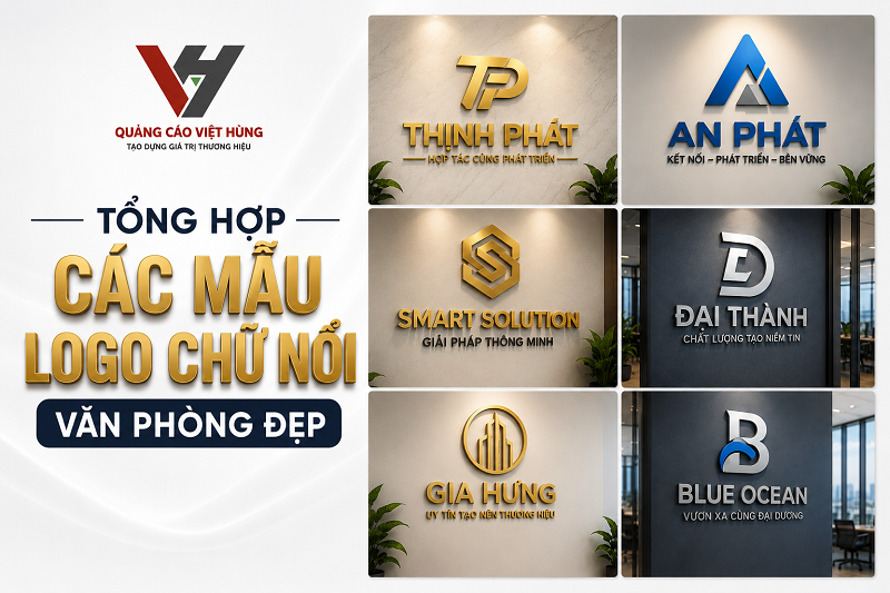 Tổng Hợp Mẫu Logo Chữ Nổi Văn Phòng Đẹp