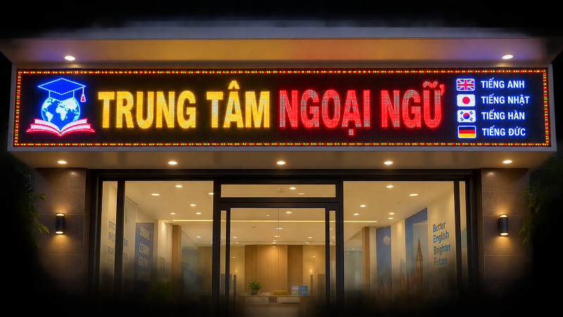 Biển Quảng Cáo Trung Tâm Ngoại Ngữ | Thi Công Trọn Gói, Giá Tốt